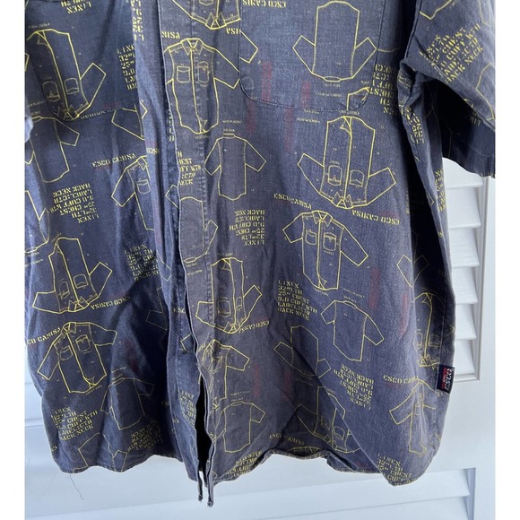 VTG Willie Esco Short Sleeve Button Up Shirt Blue Men's Size 3XL - Picture 6 of 11